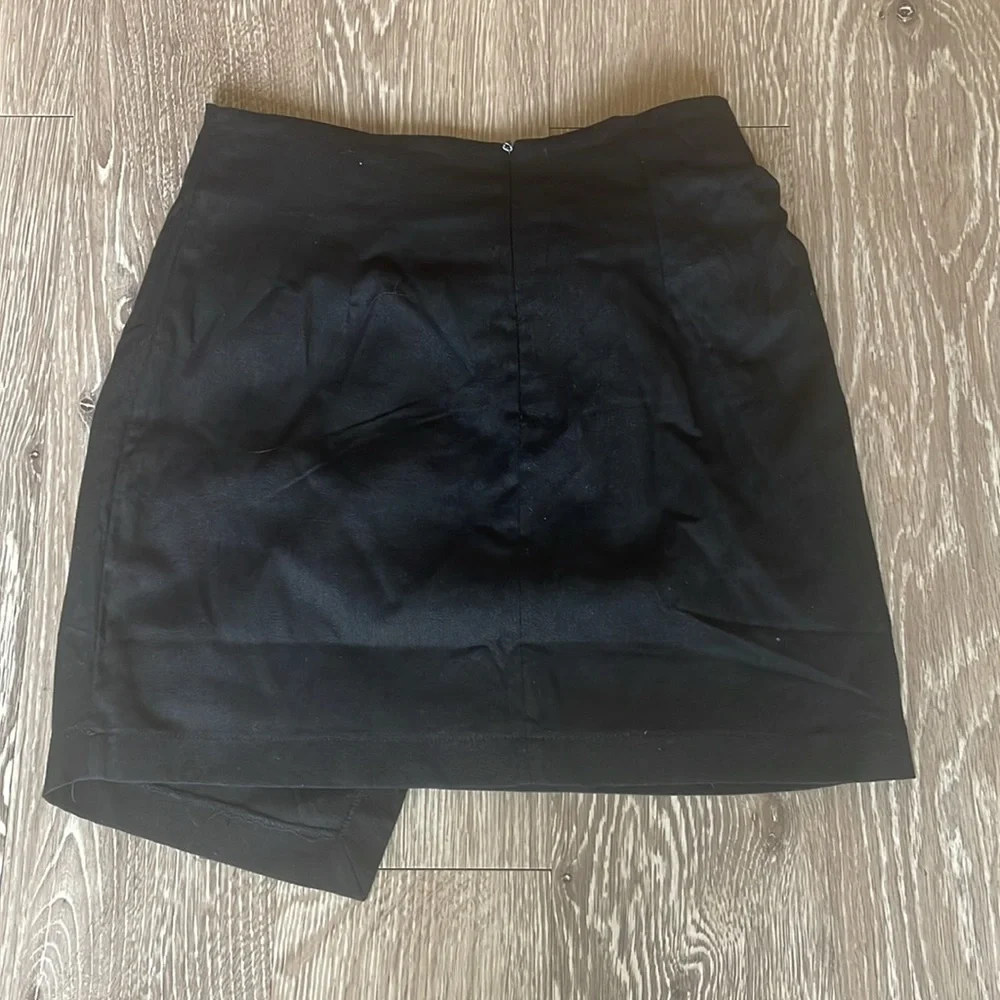 Lulus Don’t Get It Twisted Black Side Tie Mini Skirt - Picture 2 of 4